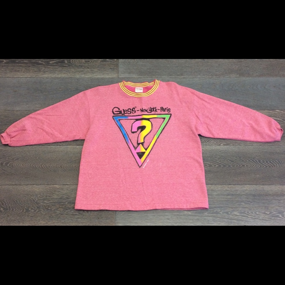 Vintage Guess Pullover Sweater Bubblegum Pink